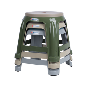 Hokori 2061 Medium <b>Round</b> PP Plastic Stool-Non-Slip Durable Indoor Outdoor <b>Chair</b> - Product Image 6