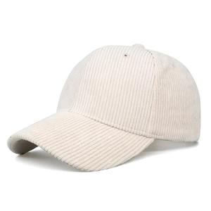 Nueva gorra de béisbol de pana Coreana de otoño e invierno para mujer Soft Top Outdoor Snapback Cap - Product Image 5