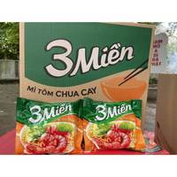 Wholesale 3 Mien Hot & Sour Shrimp Instant Noodle 65g Bag-OEM Private Brand ISO HACCP Certified Gluten Free Easy Cook 2-3min