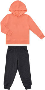 Ensemble sweat-shirt et pantalon de survêtement en molleton de coton biologique et bambou pour filles, ensemble sweat-shirt et pantalon de survêtement pour enfants, ensemble sweat-shirt pour tout-petits - Product Image 3