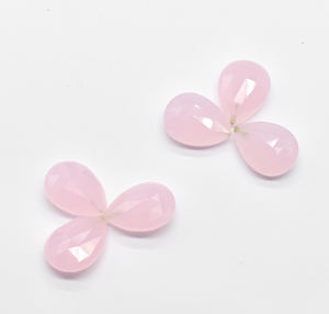 Cuarzo Rosa Pera Briolette Gotas facetadas 24X18X8 MM Laboratorio Cuarzo Rosa Piedras preciosas sueltas Laboratorio Creado Piedra preciosa Calidad superior - Product Image 3