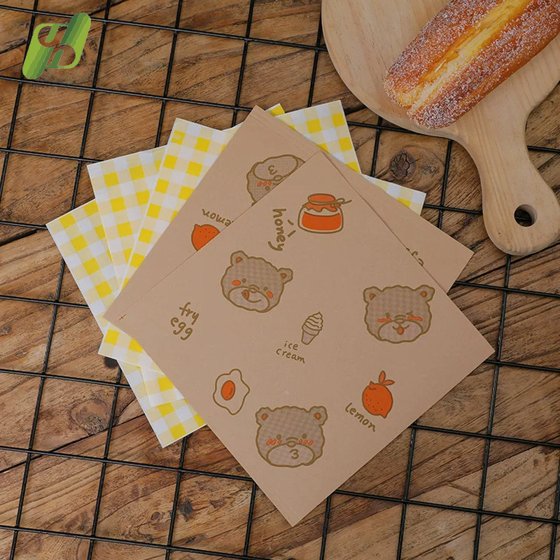 Custom Printed Food Packaging Paper for Burger Shop Bakery Counter and Deli Brand Use