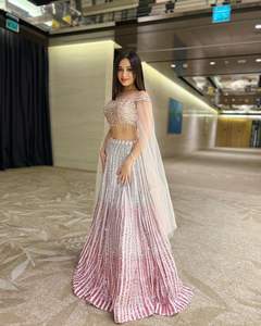 ชุดเดรสยาว2ระดับพร้อมชุดเดรสงานปาร์ตี้เจ้าสาว Dupatta - Product Image 1