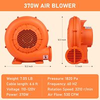 Souffleur d'air gonflable haute puissance, ventilateur électrique 370W, 480W, 550W, 680W pour toboggan gonflable, château gonflable, décoration publicitaire