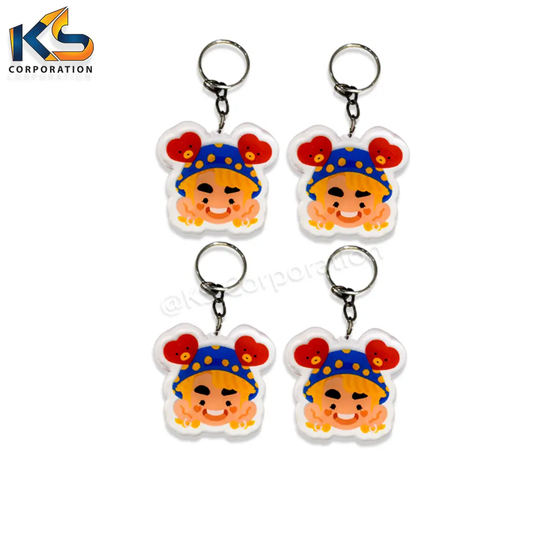 Custom Printed Transparent Keychain Make Your Own Design Acrylic Promotional Gifts Keychain