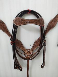 Haute qualité équitation équestre cuir Western Headstall & Breastplate disponible pour l'exportation mondiale de l'Inde .. - Product Image 6
