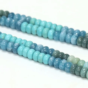 ลูกปัดควอตซ์สีน้ำเงินหลายสีทรงรอนเดล: อัญมณีเกรด AAA สำหรับงานฝีมือเครื่องประดับ (15 นิ้ว) - Product Image 6