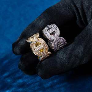 Anillo de Compromiso Personalizado con Diamante VVS Certificado por IGI, Chapado en Oro Blanco Sólido de 14k y 18k, Estilo Hiphop para Hombre, para Aniversario de Bodas - Product Image 5