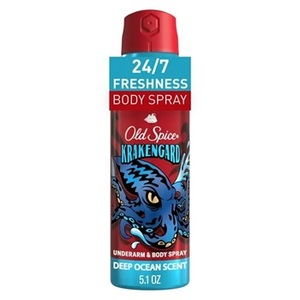 Old Spice Aluminum Free Body <b>Spray</b> for Men, Krakengard, 5.1 fl oz - Product Image 1