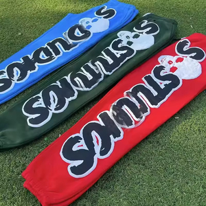 Ensemble survêtement unisexe en coton personnalisé pour homme avec impression 3D en relief, sweat-shirt oversize et pantalon de jogging. Survêtement vintage brodé lourd - Product Image 2