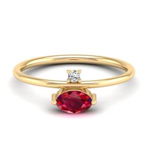 แหวนแต่งงาน REYES คุณภาพสูง เงินแท้ 925 ประดับด้วยมอยส์ซาไนต์ ได้รับการรับรองจาก GRA สำหรับผู้หญิง ทรงรูปไข่ ประดับพลอยทับทิมสีแดง เครื่องประดับอัญมณีชั้นดี - Product Image 1