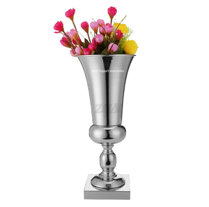 Florero de trompeta hecho a mano, soporte de flores para el hogar, evento, fiesta, decoración, soporte de flores de Metal, centros de mesa, soporte de jarrón - Product Image 4