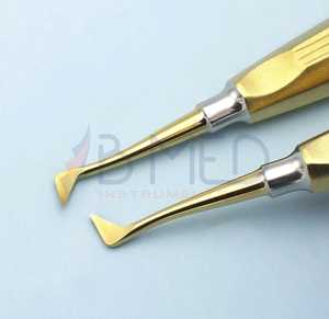 Elevador Dental Chapado en Oro de 2 Piezas en Oferta #   Juego de Elevadores Dentales de Acero Inoxidable Alemán, Instrumentos Médicos Dentales 25 y 26 - Product Image 6