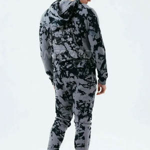 Survêtements d'hiver à capuche délavés à l'acide pour hommes personnalisables 100% coton écologique - Product Image 2