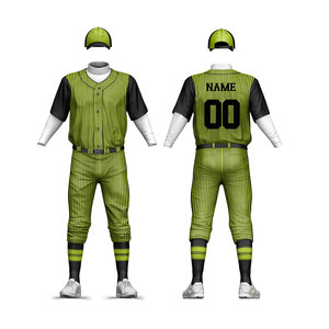 Uniforme personnalisable de baseball et de softball avec nom et numéro d'équipe disponible dans toutes les tailles Caractéristique respirante en stock - Product Image 1