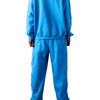 Ensemble survêtement jogging à capuche oversize streetwear unisexe vintage Y2K en molleton de coton écologique, personnalisable avec logo OEM ODM en gros