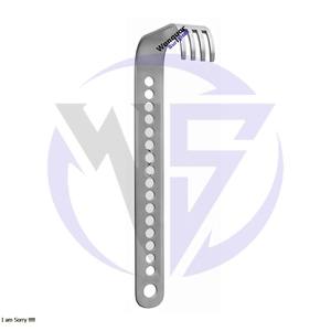 Retractor de cadera ajustable, hoja plana curvada estándar larga, mango de 1 "x 5" y 8 ", Retractor ortopédico de acero de grado quirúrgico de EE. UU. - Product Image 1