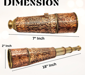 Engravable <b>Working</b> Brass Telescope, Pirates Spyglass, Boating Gift Handmade <b>Stand</b> Brass Telescope Best Item for Gift - Product Image 2