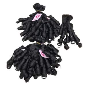 Cheveux ondulés bouclés à trame rebondissante 100% cheveux humains doux vietnamiens énorme volume mode prix abordable - Product Image 1