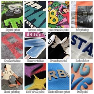 OEM/ODM personalizado de gran tamaño de talla grande 100% algodón camiseta hombres peso pesado 100% algodón estilo casual en blanco Logotipo de impresión camisetas - Product Image 6