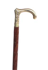Bastón de madera con mango de latón decorativo 3 bastones plegables hechos a mano - Product Image 6