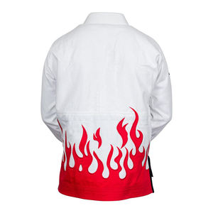 Qualité supérieure Lavé Stretch Léger Polyester/Coton Manches Longues BJJ Jiu Jitsu Judo Karaté Training Wear Ensemble de 2 Pièces - Product Image 2