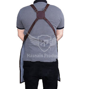 Wholesale Price Custom Label Cheap Price Comfortable Size Hot Sales Factory Made Personalized logo Genuine <b>Leather</b> <b>Apron</b> - Product Image 5