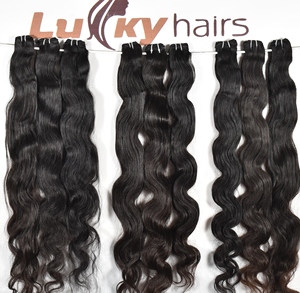 Extensiones de cabello Remy recto alineado con cutícula Virgen sin procesar, Colección del sur de la India, estilo de onda de agua suelta, tejido indio crudo - Product Image 3