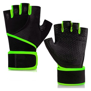 Custom <b>Half</b> Finger Fitness Gloves PU Mesh Neoprene Non <b>Slip</b> Weightlifting Gym Palm Support Workout Training Gloves OEM - Product Image 1