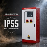 Armoire d'inspection incendie personnalisable avec boîtier de commande à double alimentation pour démarrage d'urgence mécanique