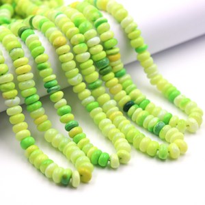 Perles en forme de rondelle d'opale véritable 7-10mm vert néon violet pour la fabrication de bijoux artisanaux - Product Image 1