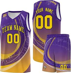 Maillots de basket-ball personnalisés rapides de haute qualité uniforme de basket-ball noir vente en gros maillot de basket-ball de sublimation à séchage rapide pour homme - Product Image 1