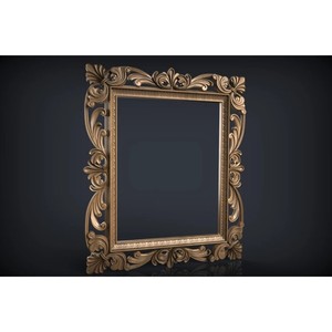 Marco de madera, marco de madera sin terminar, espejo de pared de madera, manualidades. Adorno, marco de espejo de pared tallado - Product Image 1