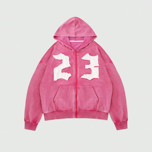 Vente en gros de base OEM Sweats à capuche grande taille pour femmes Sweat à capuche zippé en coton mélangé avec logo et impression personnalisée pour femmes - Product Image 1