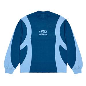 Camiseta de poliéster de punto de estilo callejero para hombre, camisetas de moda de manga larga cómodas de algodón con cuello redondo personalizado y ajuste suave - Product Image 3