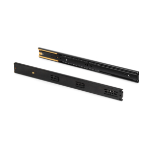 Set di Emuca di 5 guide per cassetti con cuscinetti a sfera neri con chiusura morbida 45mm di altezza 400mm di profondità estensione completa - Product Image 3