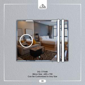 Espejo de Baño de Diseño con Luces LED y Reflejo Claro para Espacios Interiores Modernos de la India - Product Image 2