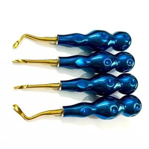 ชุดเครื่องสกัดทางทันตกรรมชุดเครื่องยกของรากแบบฟันเลื่อยเคลือบสีฟ้า - Product Image 1