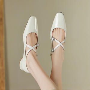 2025 nouvelles femmes clair verre talons compensés chaussures à talons hauts été sandales Double boucle sangles bout pointu robe pompes - Product Image 5