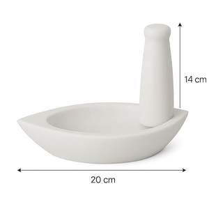 Mortero y Maja de Mármol Natural Sólido de Diseño Moderno para Triturar y Moler de Forma Eficiente, Ofrece Durabilidad a Largo Plazo - Product Image 6