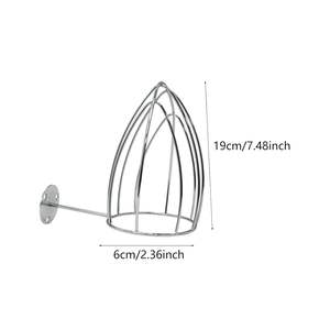 ชั้นวางหมวกโลหะสองชั้นแบบตั้งพื้น ดีไซน์คลาสสิก สีเงิน - Product Image 3
