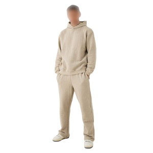 Unisex Modern Fit Full Zip Sweatsuit with Matching <b>Pants</b> Tailored Cut for Winter Sportswear Plus Size Printed for Branding - Product Image 5