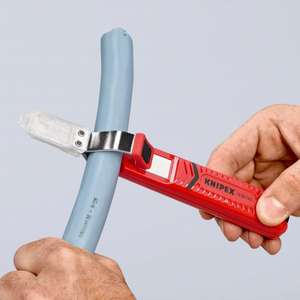 Knipex Shock-R Resistant <b>Plastic</b> Stripping Tool with Knife and Hook Blade Category Knives - Product Image 5