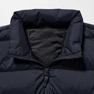 Chaqueta Acolchada Azul Marino para Hombre, con Cuello Alto, Relleno de Poliéster, Cortavientos, Cierre de Cremallera, Corte Regular, Informal, para Invierno - Product Image 3