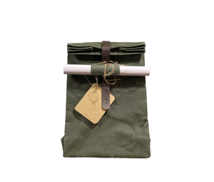 Sac à déjeuner isotherme réutilisable en toile et cuir classique, durable, de haute qualité, léger, portable, écologique, pour le bureau, les voyages - Product Image 2
