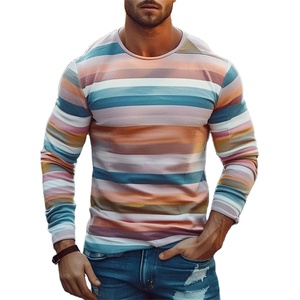 เสื้อยืดแขนยาวลายกราฟิกแนวย้อนยุคสำหรับผู้ชายแฟชั่นเรียบง่ายเสื้อยืดพิมพ์ลาย3D ฤดูใบไม้ผลิฤดูใบไม้ร่วงเสื้อโอเวอร์ไซส์ลำลอง - Product Image 4