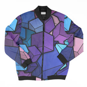 แจ็กเก็ตนักบินผ้าซาตินสำหรับผู้ชายแจ็คเก็ตผ้าซาตินพิมพ์ลายมีซิปปิดกันลมสำหรับฤดูหนาว - Product Image 4