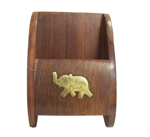 ที่วางโทรศัพท์ทำจากไม้ขนาดเล็กพร้อมโลโก้แบบพกพาแท่นวางบนโต๊ะทำจากไม้มะม่วงหรือไม้ชีแฮม - Product Image 1