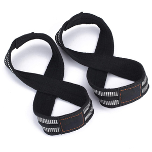 Sangles de musculation en coton robustes, réglables et respirantes, en forme de 8, avec couleurs personnalisées pour la salle de sport - Product Image 5