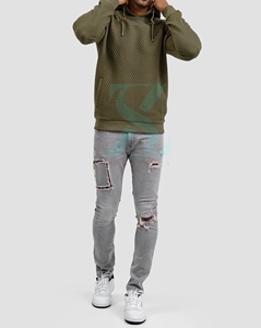 Conception tricolore confortable 500GSM pull sweats à capuche pour hommes personnalisé DTF imprimé logo surdimensionné sweats à capuche pour hommes Service OEM - Product Image 4